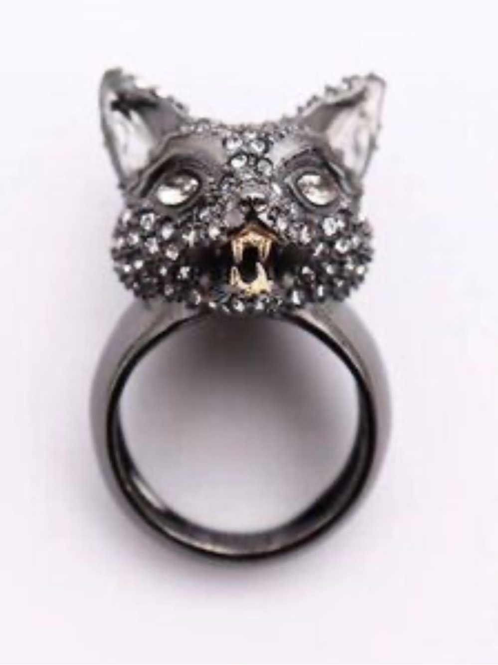 Alexis Bittar Elements Dark Phoenix Crystal Fox Head Ring